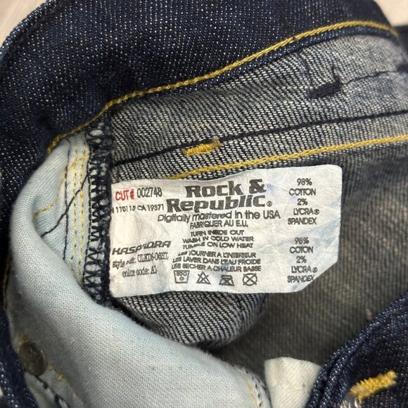 Rock & Republic Kasandra Bootcut Low Rise Embroidered Women's Jeans - Size 29x28 - Picture 8 of 9